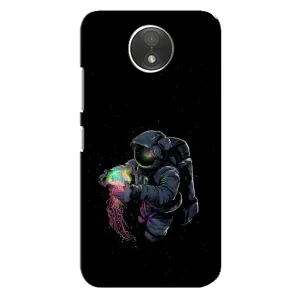 Силиконовый Чехол с принтом "Космонавты" на Motorola Moto C (XT1750) (В руках земля)