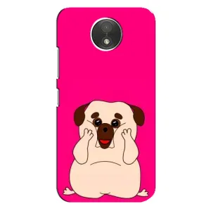 Чехол (ТПУ) Милые собачки для Motorola Moto C (XT1750) (Веселый Мопсик)