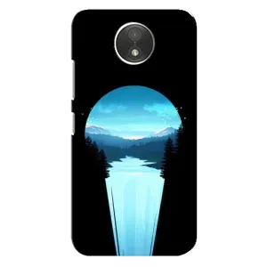 Летний Чехол на Motorola Moto C (XT1750) (Синий Водопад)