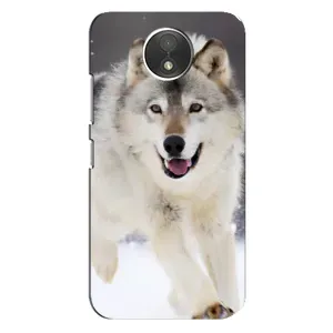 Чехол с Волком на Motorola Moto C (XT1750) (Волк на снегу)