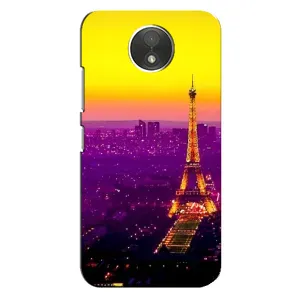 Чехол с Эйфелевой башней на Motorola Moto C (XT1750) (Яркая башня)