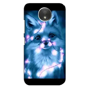 Чехол с Лисичкой для Motorola Moto C (XT1750) (Яркая Лиса)