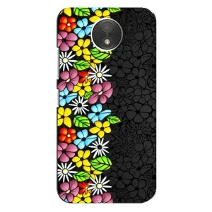 Чехол с Цветами для Motorola Moto C (XT1750) (Яркие цветы)