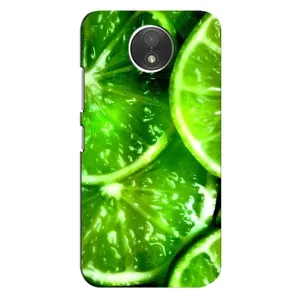 Чехол с изображением вкусной еды для Motorola Moto C (XT1750) (Яркий ЛАЙМ)