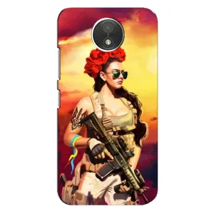 ЗСУ Чехлы (TPU) для Motorola Moto C (XT1750) (Женщина солдат)