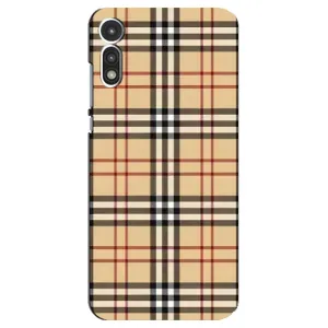 Чехол с Брендами одежды на Мото Е (2020) (Burberry стиль)