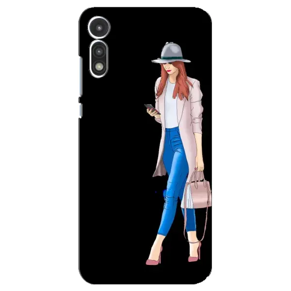 Чехол с рисунком «Девушка со смартфоном» для Motorola MOTO E 2020 Чехол с рисунком «Девушка со смартфоном» для Motorola MOTO E 2020