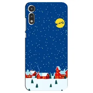 Силіконовий бампер на різдво для Motorola MOTO E 2020 (Місто в снігу)