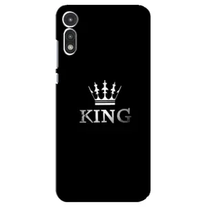 Чехол (Корона на чёрном фоне) для Мото Е (2020) (KING)