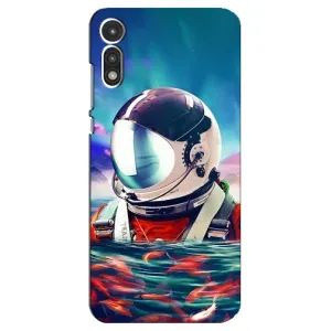 Силіконовый Чохол з принтом "Космонавти" на Motorola MOTO E 2020 (Космонавт у воді)