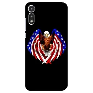 Чехол Флаг USA для Motorola MOTO E 2020 (Крылья США)
