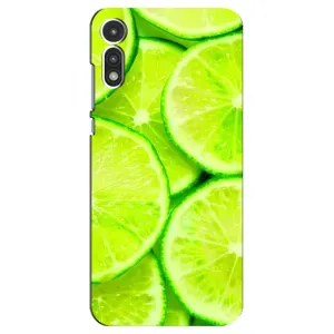 Чохол з зображенням смачної їжі для Motorola MOTO E 2020 (Лайм)