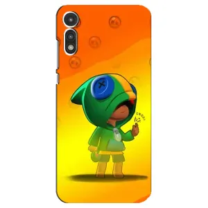 Чохол Бравл Старс для Motorola MOTO E 2020 (LEON в кофті)