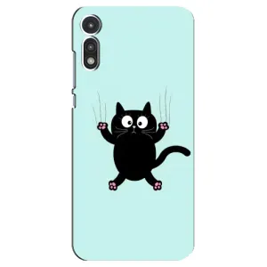 Силиконовый чехол с котиком для Motorola MOTO E 2020 (Падающий кот)
