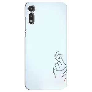 Чехлы (Знак сердечка) на Motorola MOTO E 2020 (Сердце на голубом)