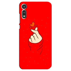 Чехлы (Знак сердечка) на Motorola MOTO E 2020 (Сердце на красном)