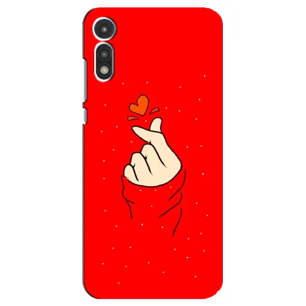 Чехол с рисунком «Сердце на красном» для Motorola MOTO E 2020 Чехол с рисунком «Сердце на красном» для Motorola MOTO E 2020