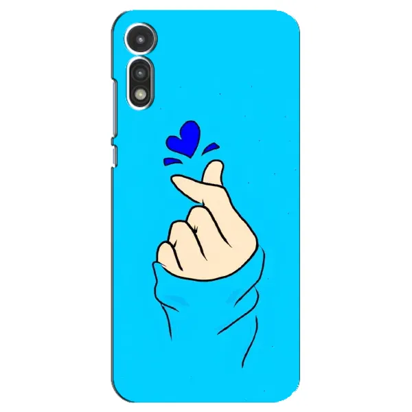 Чехол с рисунком «Сердце на синем» для Motorola MOTO E 2020 Чехол с рисунком «Сердце на синем» для Motorola MOTO E 2020