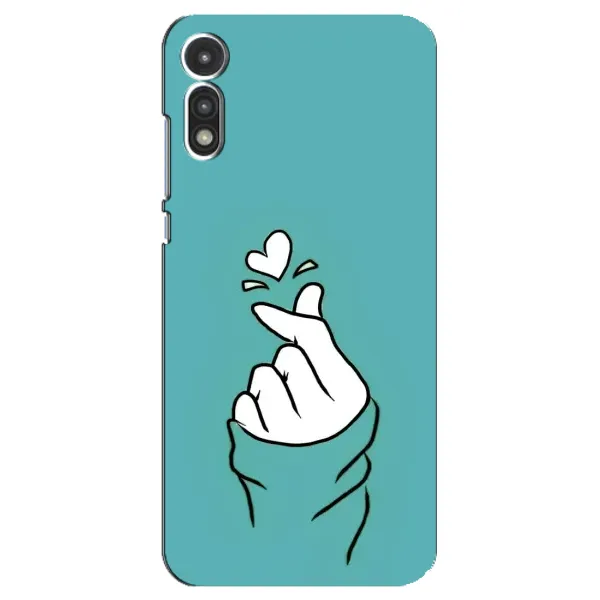 Чехол с рисунком «Сердечко на бирюзовом» для Motorola MOTO E 2020 Чехол с рисунком «Сердечко на бирюзовом» для Motorola MOTO E 2020