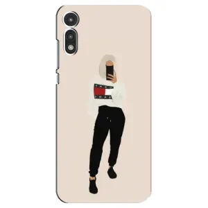 Силиконовый Чехол на Motorola MOTO E 2020 с картинкой Стильных Девушек (Стильная)