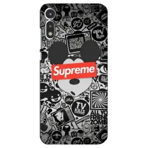 Чехол с Брендами одежды на Мото Е (2020) (Supreme Маус)