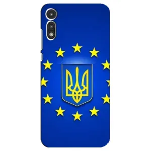 Чехол с Украинской символикой на Мото Е (2020) (Украина это Европа)