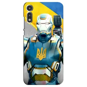 Силиконовый Чехол на Motorola MOTO E 2020 (Я-Украина) (Украинский робокоп)