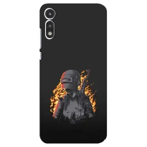 Чохол з картинкою "Герой Pubg" на Motorola MOTO E 2020 (В полум'ї)