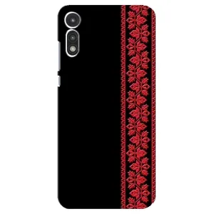 Силиконовый Чехол на Motorola MOTO E 2020 с картинкой Вышиванки (Вышиванка на черном)