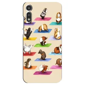 Чехол с Прикольным принтом на Motorola MOTO E 2020 (Ёга свинок)