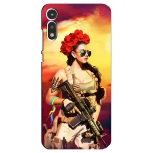 ЗСУ Чохли (TPU) для Motorola MOTO E 2020 (Жінка солдат)
