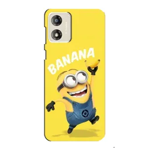Мультяшный принт на Чехол для Моторола Мото Е13 (Banana)