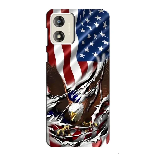 Чехол с рисунком «Флаг USA» для Motorola MOTO E13 Чехол с рисунком «Флаг USA» для Motorola MOTO E13