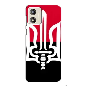 Чехлы УПА (Красно-Чёрный) на Motorola MOTO E13 (Герб Украины)