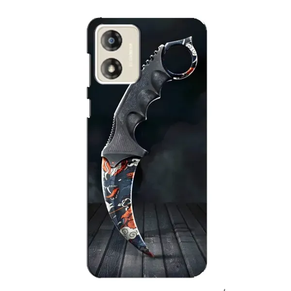 Чехол с рисунком «Кинжал КС ГО» для Motorola MOTO E13 Чехол с рисунком «Кинжал КС ГО» для Motorola MOTO E13