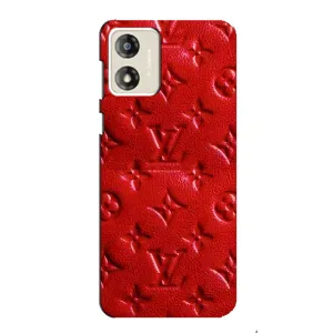 Текстурний Чохол Louis Vuitton для Моторола Мото е13 (Червоний ЛВ)