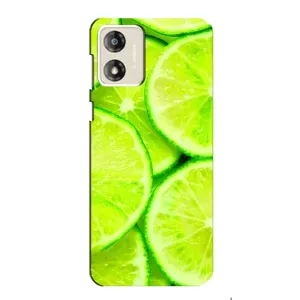 Чехол с изображением вкусной еды для Motorola MOTO E13 (Лайм)