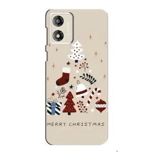 Чехол Санта Клаус для Motorola MOTO E13 (Merry Christmas)