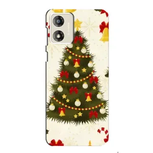 Чохол новорічна ялинка на Motorola MOTO E13 (Новорічний принт)