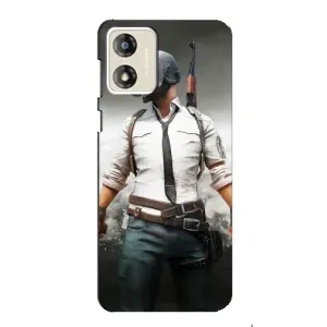 Силиконовый чехол с картинкой "Герой Pubg" на Motorola MOTO E13 (Пабг)