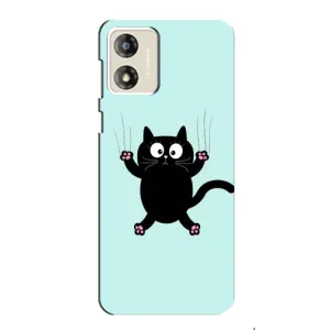 Силіконовий чохол з котиком для Motorola MOTO E13 (Падаючий кіт)