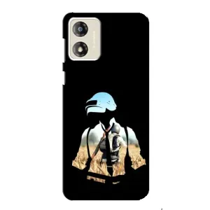 Силиконовый чехол с картинкой "Герой Pubg" на Motorola MOTO E13 (Пубг мен)