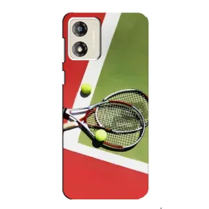 Чохли з прінтом Спортивна тематика для Motorola MOTO E13 (Ракетки теніс)