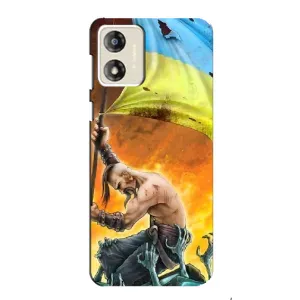 Чохол з картинкою (Патріотичний КОЗАК) на Motorola MOTO E13 (Сильний КОЗАК)