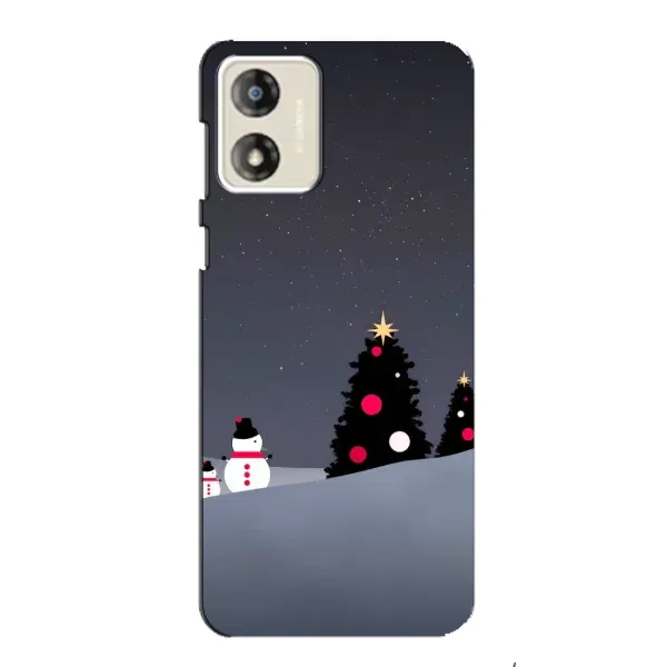 Чехол с рисунком «Снеговички» для Motorola MOTO E13 Чехол с рисунком «Снеговички» для Motorola MOTO E13