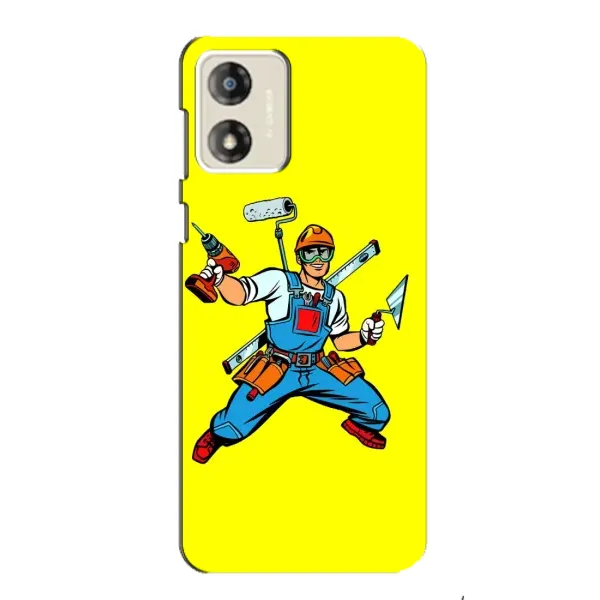Чехол с рисунком «Строитель» для Motorola MOTO E13 Чехол с рисунком «Строитель» для Motorola MOTO E13