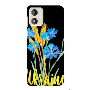Чохол на Motorola MOTO E13 (Український дизайн) (Україна в квітах)