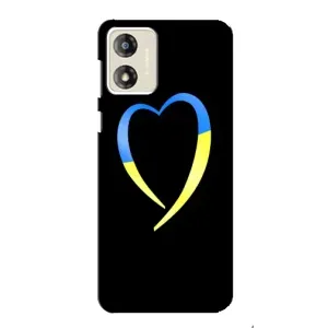 Силиконовый Чехол на Motorola MOTO E13 (Я-Украина) (Украинское сердце)