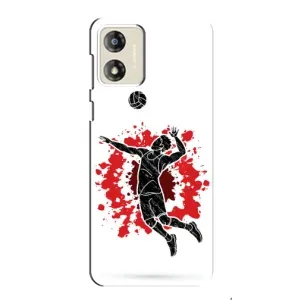 Чохли з прінтом Спортивна тематика для Motorola MOTO E13 (Волейболіст)