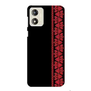 Силіконовый Чохол на Motorola MOTO E13 з картинкой Вишиванки (Вишиванка на чорному)
